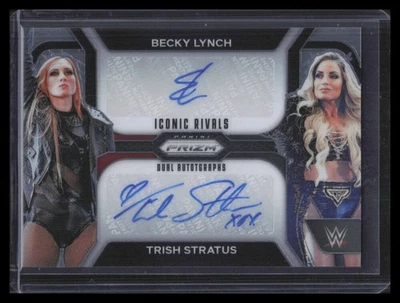 2024 Panini Prizm Iconic Rivals Autographs Becky Lynch Trish Stratus Auto 8/25 - Image 1 of 2