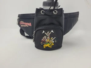 Vintage Disney California Adventure Bauchtasche Trinkflasche schwarz bestickt Tasche - Bild 1 von 8
