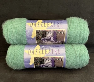 (2) Caron DAZZLEAIRE Yarn HEATHER GREEN #2664, 3 oz. - Picture 1 of 5