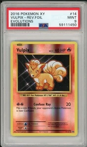 2016 Pokemon XY Evolutions Vulpix Reverse Foil Holo #14 PSA 9 - Picture 1 of 2