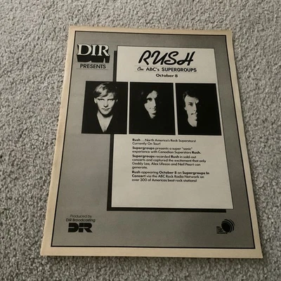 RUSH 1983 DIR ABC СУПЕРГРУППЫ GEDDY NEIL ALEX ОРИГИНАЛЬНЫЙ ПРОМО ПЛАКАТ ТИП ОБЪЯВЛЕНИЯ - Изображение 1 из 3