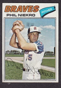 1977 Topps Baseball card #615 Atlanta Braves Phil Niekro - Picture 1 of 2