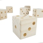Giant Dice Set Wooden Yard Games Dice Outdoor Lawn Game 3.5" with Carrying Case