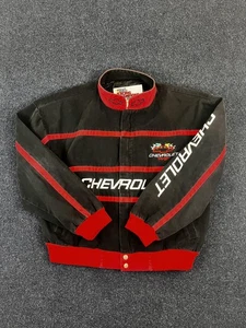 Vintage Chevrolet Racing Jacket Mens XL Black Red NASCAR Racing Champions 90s - Picture 1 of 10