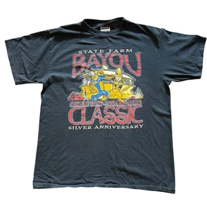 Vintage 1998 Bayou Classic Graphic HBCU T-Shirt Grambling Southern Red Oak Tag L - Picture 1 of 9