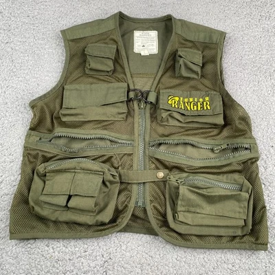Junior Ranger Vest Youth Large Green Mesh National Park Ranger Camping - Image 1 of 4