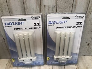 Set of 2 Ecobulb BPPL27F/65K Compact Fluorescent Lamp 27W PL GX10w-4 10,000 hr - Picture 1 of 2