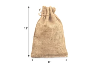 10 Burlap Bags with Drawstring Large 8x12" Party Favors Wedding Gift Birthday! - Picture 1 of 1