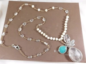 SILPADA Sterling Silver Pearl Quartzite Rock Crystal OH SO PRETTY Necklace N2108 - Picture 1 of 5