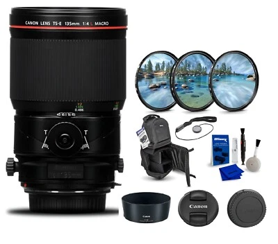 Canon TS-E 135mm f/4L Macro Tilt-Shift Lens Bundle: Backpack & Filter Kit Incl. - Image 1 of 2