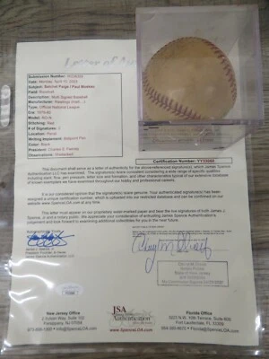 Satchel Paige & Paul Moskau Signed Autographed Baseball With JSA COA - Image 1 of 4