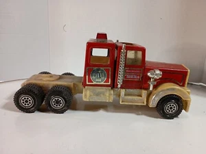 Vintage 1980s Tonka No 1 Fire Truck Hook and Ladder Pressed Steel Semi ONLY - Picture 1 of 16