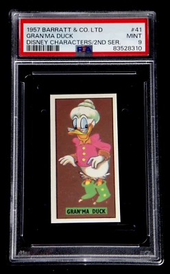 1957 BARRATT & CO LTD. WALT DISNEY CHARACTERS GRAN'MA DUCK #41 PSA 9 MINT GRADED - Image 1 of 2