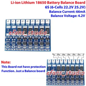 6S 22.2V 25.2V Li-ion Lithium 18650 3.7V Battery Charger Balance Circuit Board - Picture 1 of 5