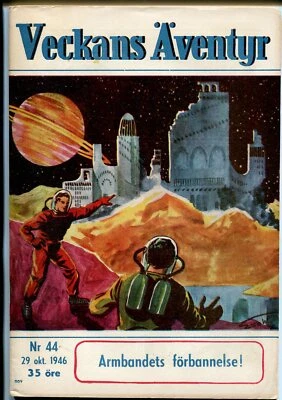 Veckans Aventyr Vol. 7 #44 1946-Sueco-Cómics-Historias pulp-Batman-Superman-En muy buen estado Foto 1 de 2