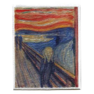Small The Scream Patch Edvard Munch Embroidered Iron On - Picture 1 of 2