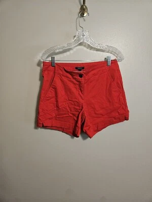 Pantalones cortos chinos de tiro medio delanteros planos rojos Nautica para mujer talla 8 Foto 1 de 4