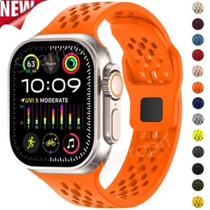 For Apple Watch Silicone Band Strap Series SE 2 3 4 5 6 7 8 9 10 Sports 38-49mm - Picture 1 of 47