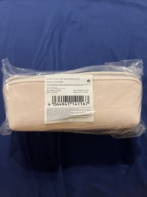 KYLIE COSMETICS Kylie Jenner Cosmetics Pink Velvet Pouch Makeup Bag, New