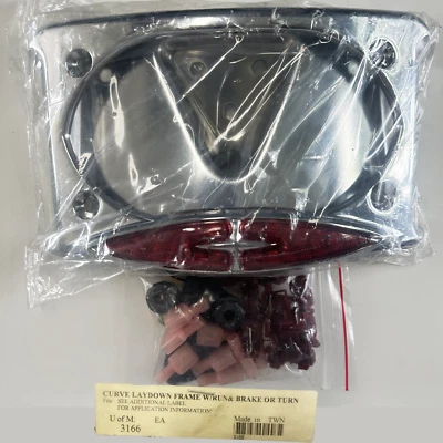 Kuryakyn-3166-Curved Laydown Frame W/Run & Brake or Turn Foto 1 de 3