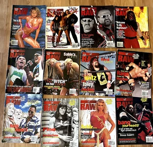 WWF WWE Raw Magazine Attitude Era Rare COMPLETE SET: 12 Issues from 1998 - Picture 1 of 11