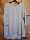 BKE Bow Back Size Large Long Sleeve High Low Hem Pullover Sweater Blouse