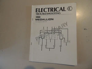 Eagle Medallion Schaltpläne Werkstatthandbuch Wiring diagrams manual 1988 - Bild 1 von 5