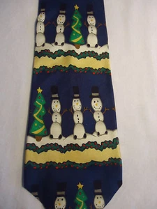 "Save the Children rojo azul verde blanco muñecos de nieve árboles corbata arte 60" - Imagen 1 de 1
