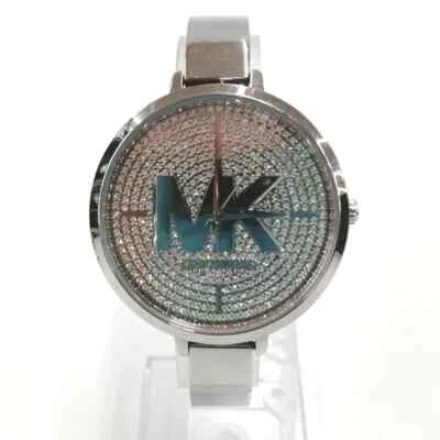 NEW Michael Kors Charley Pave Silver Stainless Crystal Logo Watch MK4432 NIB - Image 1 of 4