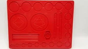 Bandeja de repuesto espirógrafo 1967 vintage plástico rojo pieza nº 401 Kenner años 60 - Imagen 1 de 6