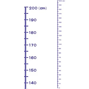 Height Chart Ruler 200cm Metric System PVC with Transfer Film Navy Blue - Picture 1 of 5