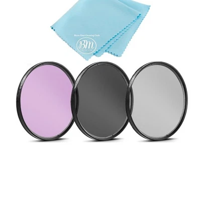 58mm Multi-Coated 3 Piece Filter Kit (UV-CPL-FLD) for Canon Rebel T5, T6, T6i... - Image 1 of 4