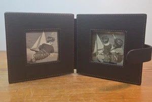 Restoration Hardware Leather 2"x2" Mini Photo Album - Picture 1 of 6