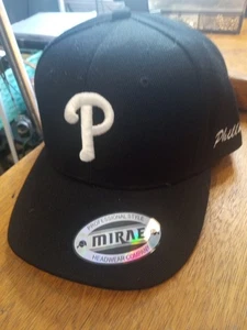 Men's Philadelphia Phillies Black Hat Adjustable - Picture 1 of 3