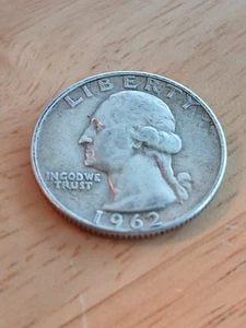 1962 Washington Quarter 90% Silver - Picture 1 of 3
