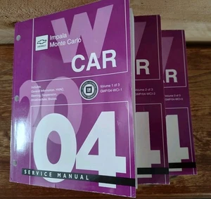 2004 Chevrolet Impala Monte Carlo Service Repair Shop Manual 3 Volume Set GM - Bild 1 von 14