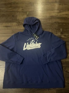 Fanatics NHL Tampa Bay Lightning Hooded Sweatshirt New Mens Big & Tall 5XL $75 - Picture 1 of 4