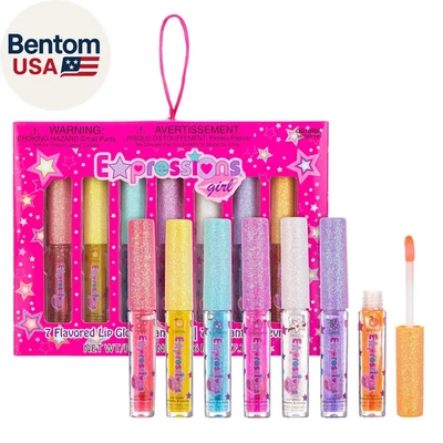 Juego de 7 piezas de brillo de labios con sabor afrutado - Brillo de labios en sabores afrutados surtidos, no para Foto 1 de 4