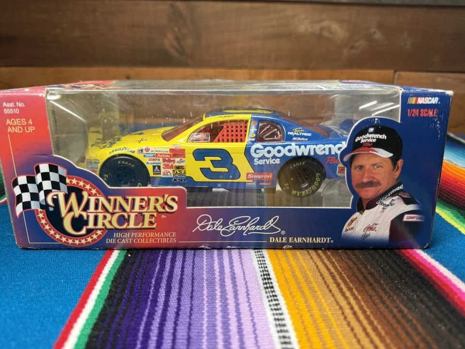 Hasbro Dale Earnhardt #3 Wrangler Goodwrench Die Cast Race Toy Collectible 1 24