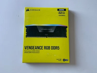 NUEVO Corsair Vengeance RGB DDR5 CMH32GX5M2E6000C36 32GB (16GBx2) Memoria SELLADA Foto 1 de 4
