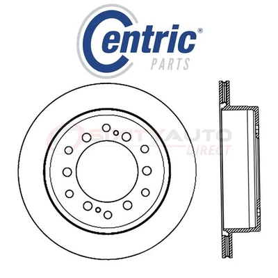 Centric Disc Brake Rotor for 2010-2018 Toyota 4Runner 2.7L 4.0L L4 V6 - Kit uv Foto 1 de 4