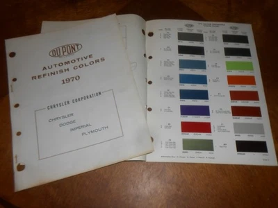 1970 PLYMOUTH DODGE CHRYSLER ИМПЕРСКАЯ КРАСКА ЦВЕТ СКОЛОВ БРОШЮРА 45 СКОЛОВ И МНОГОЕ ДРУГОЕ - Изображение 1 из 3