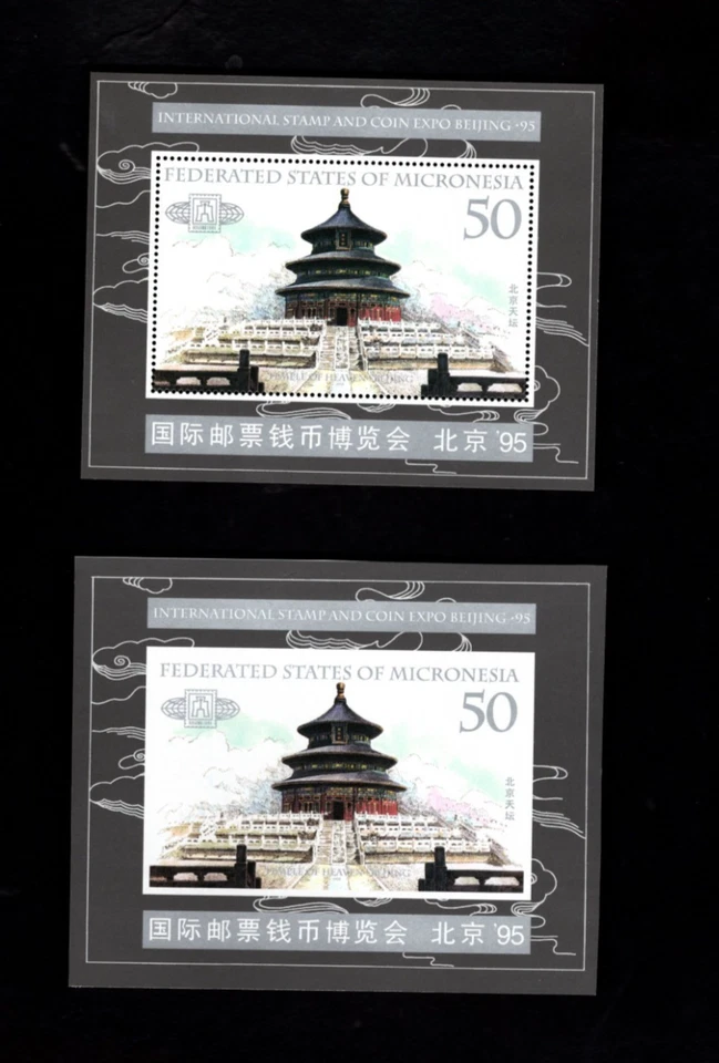 Hoja de recuerdo Micronesia sc#232 (1995) PERFECTA E IMPERFECTA MNH Foto 1 de 1