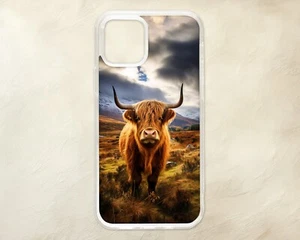 Realistic Highland Cow Scottish Nature Phone Case iPhone Samsung Motorola Huawei - Picture 1 of 1