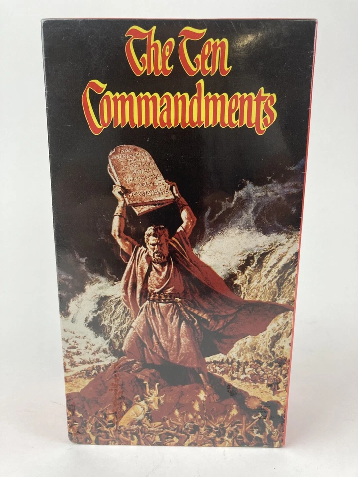 The Ten Commandments VHS 2 Tape Set Charlton Heston Yul Brynner 1956