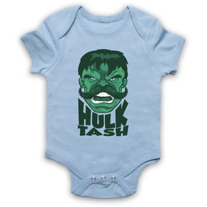 INCREDIBLE UNOFFICIAL HULK TASH SUPERHERO PARODY FUNNY BABY GROW BABYGROW GIFT - Picture 1 of 10