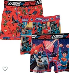 NWT Boys 3 PK Underoos Justice League DC Super Hero Boxer Briefs XS 4, Medium 8 - Picture 1 of 1