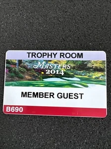 2014 MASTERS BADGE Trophy Room Augusta National Bubba Watson Wins Masters Golf - Picture 1 of 4