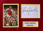 Perry Groves Hand Signed A4 Photo Mount Display Football Autograph Arsenal
