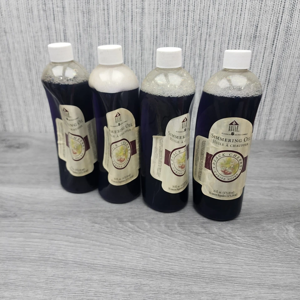 Lote de 4 Vintage American Greetings Huile A Chauffer Óleo Fervente Cereja Preta - Imagem 1 de 1